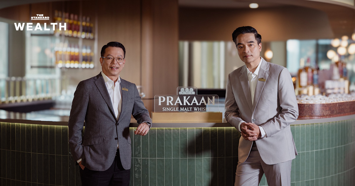 ภาพประกอบขวดเหล้าวิสกี้ซิงเกิลมอลต์ PRAKAAN ของไทยเบฟ แสดงถึงการเติบโตและส่วนแบ่งตลาดที่สูง