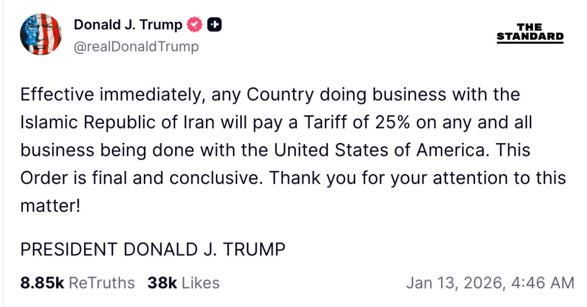 ทรัมป์ยื่นคำขาดขู่ขึ้นภาษีประเทศที่ค้าขายกับอิหร่าน 25% ด้านเตหะรานเปิดกว้าง ‘เจรจา’ กับสหรัฐฯ *Reasoning*: The Khaosod/Thairath rule states to add a space *before* proper nouns that *directly follow a verb* as its object or complement. In this headline: * **ทรัมป์** is a subject, not following a verb. * **อิหร่าน** follows the preposition กับ (with), which follows the verb ค้าขาย (trade). It does not directly follow the verb. * **เตหะราน** is a subject, not following a verb. * **สหรัฐฯ** follows the preposition กับ (with), which follows the verb เจรจา (negotiate). It does not directly follow the verb. Since none of the proper nouns directly follow a verb without an intervening preposition like กับ, no spaces are added according to this specific spacing convention.