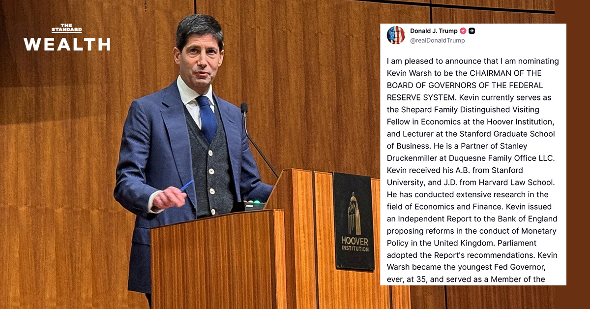 โดนัลด์ ทรัมป์ ประกาศเลือก เควิน วอร์ช เป็นประธาน Fed คนใหม่ผ่าน Truth Social