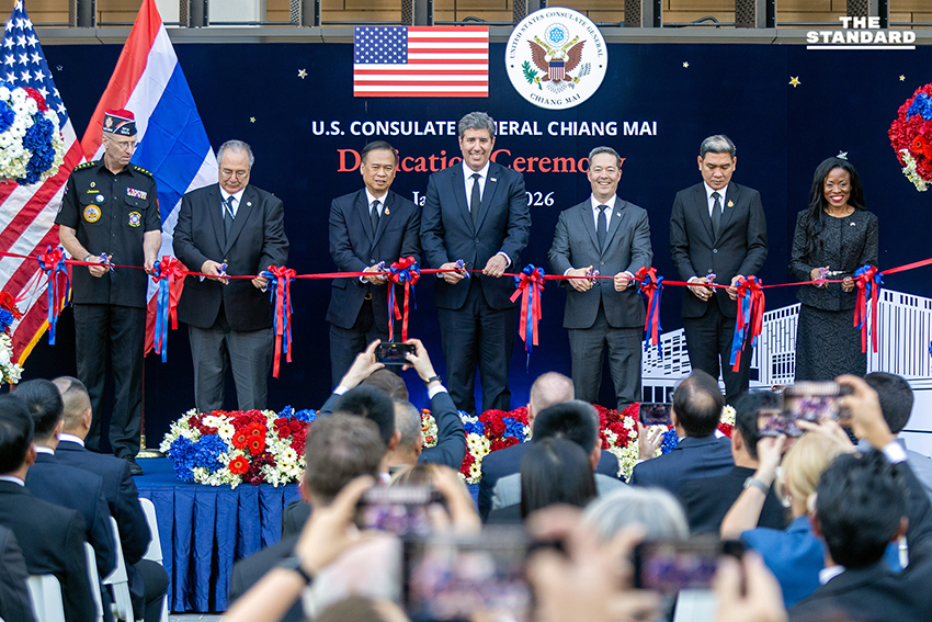 ภาพอาคารสถานกงสุลใหญ่สหรัฐอเมริกาประจำเชียงใหม่แห่งใหม่ระหว่างพิธีเปิด 1