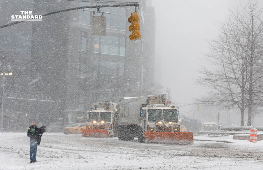 ภาพสภาพอากาศหนาวเย็นรุนแรงและพายุหิมะตกหนักในสหรัฐอเมริกา 1