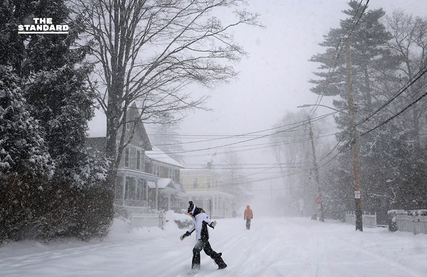 ภาพสภาพอากาศหนาวเย็นรุนแรงและพายุหิมะตกหนักในสหรัฐอเมริกา 4