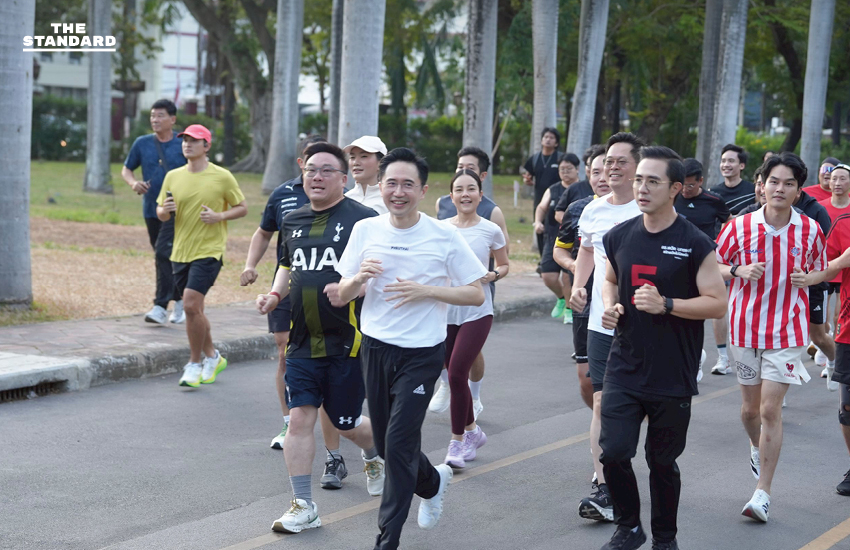 ยศชนันนำ เพื่อไทยวิ่งออกกำลัง สวนลุมพินี ดัน รถไฟฟ้า 20 บาท- รถเมล์แอร์ 10 บาท ลดมลพิษ 5