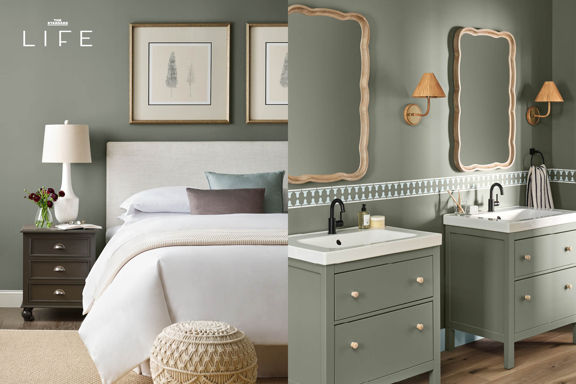 พาเลตสี Muted Green เฉดต่างๆ ที่เป็นเทรนด์สำหรับงานออกแบบปี 2026