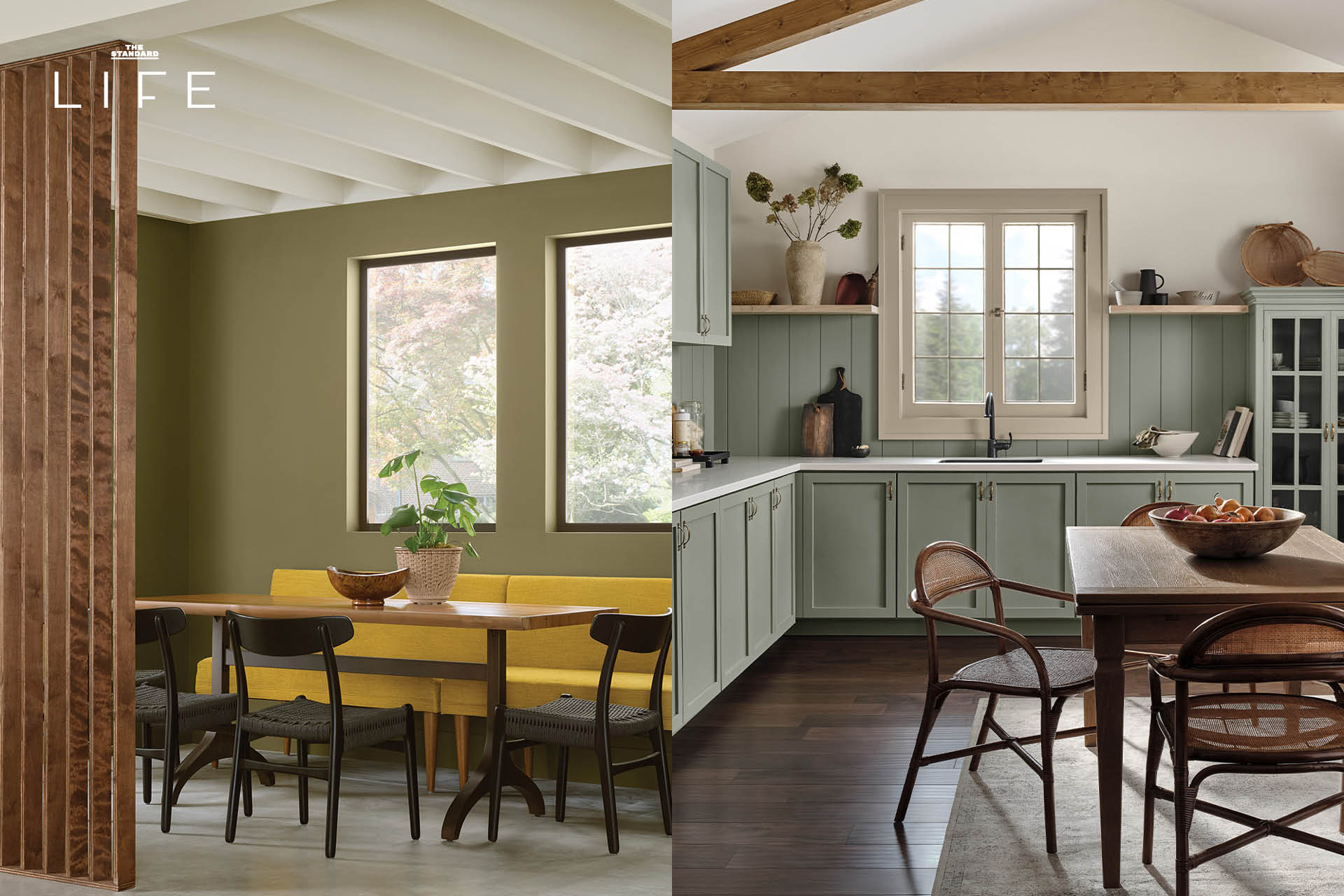 พาเลตสี Muted Green เฉดต่างๆ ที่เป็นเทรนด์สำหรับงานออกแบบปี 2026