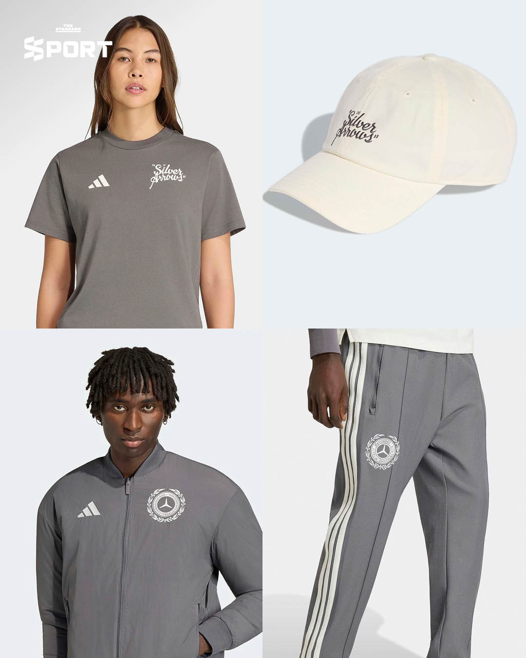 ภาพคอลเล็กชัน The Silver Arrows ของ adidas และ Mercedes ที่นำเสนอแฟชั่นไอเท็มสไตล์เรียบหรูและคลาสสิก 5