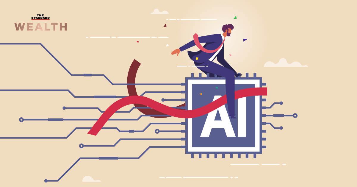 ภาพกราฟิกแสดงถึงผลกระทบของ AI ที่ทำให้พนักงานทำงานหนักขึ้นและรุกล้ำชีวิตส่วนตัว