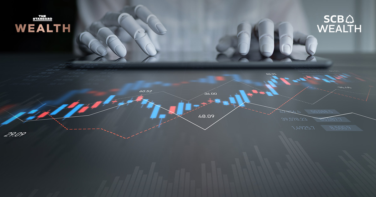 ภาพประกอบแสดงถึงเทคโนโลยี AI ที่กำลังเข้ามามีบทบาทในอุตสาหกรรมซอฟต์แวร์และการลงทุน