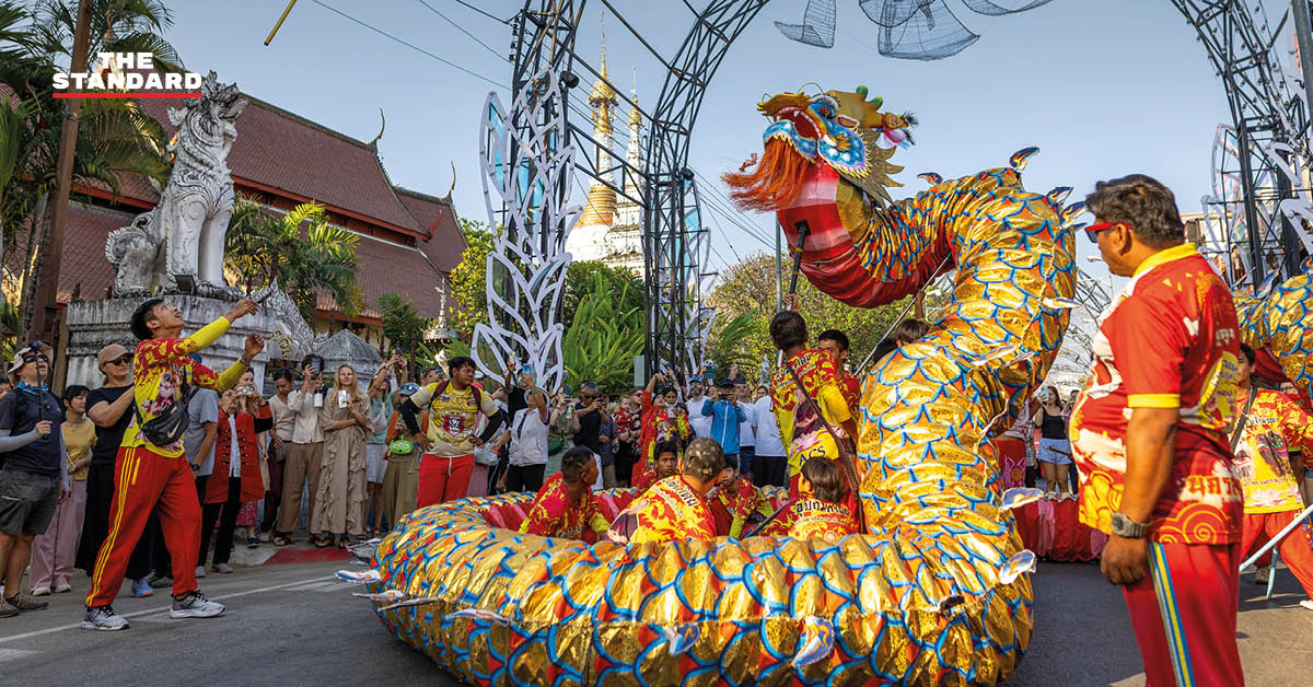 ขบวนแห่มังกรและสิงโตในงานเชียงใหม่ไชน่าทาวน์ 2026 บรรยากาศคึกคักที่กาดหลวง