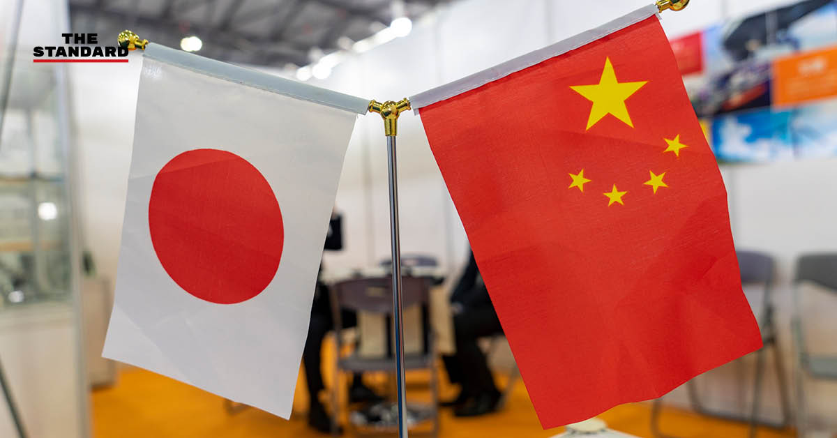 ภาพประกอบแสดงการควบคุมการส่งออกสินค้าสองทางจาก จีน ไปยัง ญี่ปุ่น