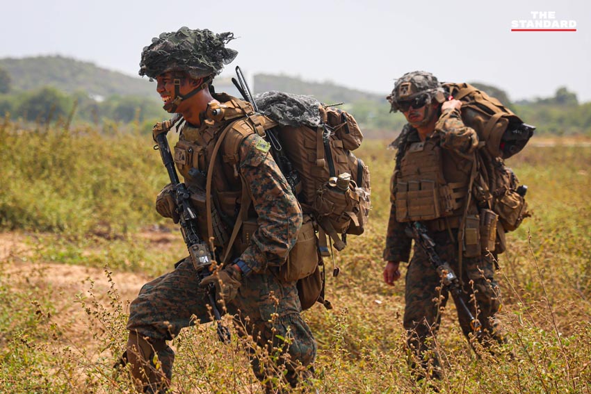 ภาพการฝึกยุทธวิธีสะเทินน้ำสะเทินบกในการฝึก Cobra Gold 2026 ที่หาดยาว ชลบุรี โดยกองทัพไทย สหรัฐฯ เกาหลีใต้ และสิงคโปร์ 23