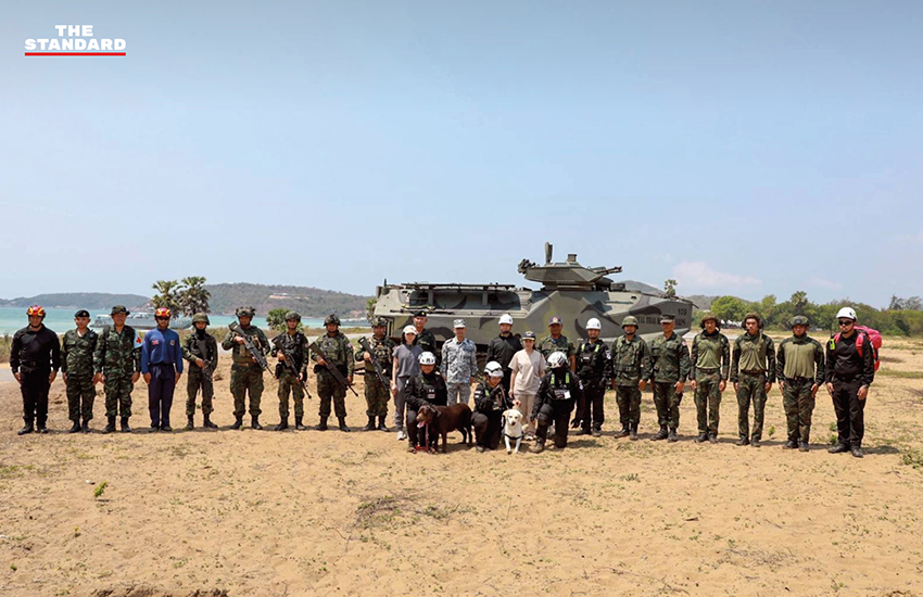 ภาพ MI-6 สุนัขทรงเลี้ยง และหน่วย K9 USAR Thailand ซ้อมภารกิจค้นหา-กู้ภัยสึนามิจำลอง ในการฝึก AMPHIBEX Cobra Gold 2026 พร้อมยานเกราะสะเทินน้ำสะเทินบก 14