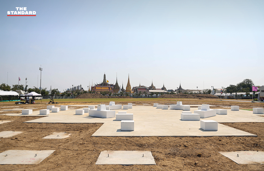 สมเด็จพระกนิษฐาธิราชเจ้า กรมสมเด็จพระเทพรัตนราชสุดาฯ สยามบรมราชกุมารี ทรงประกอบพิธีปักหมุดวางผังก่อสร้างพระเมรุมาศ สมเด็จพระบรมราชชนนีพันปีหลวง ที่ท้องสนามหลวง 5