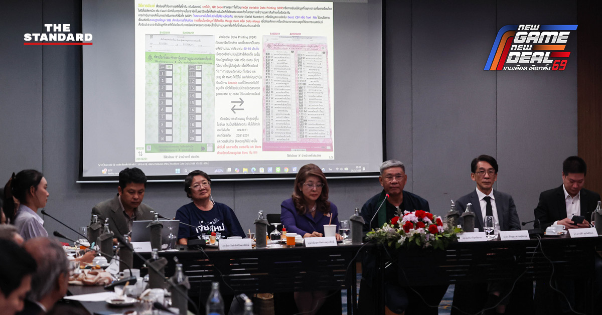 สมชัย ศรีสุทธิยากร และภาคประชาชนสาธิตการเลือกตั้งจำลอง เพื่อตรวจสอบบัตรเลือกตั้งที่มีบาร์โค้ดว่าไม่เป็นความลับ