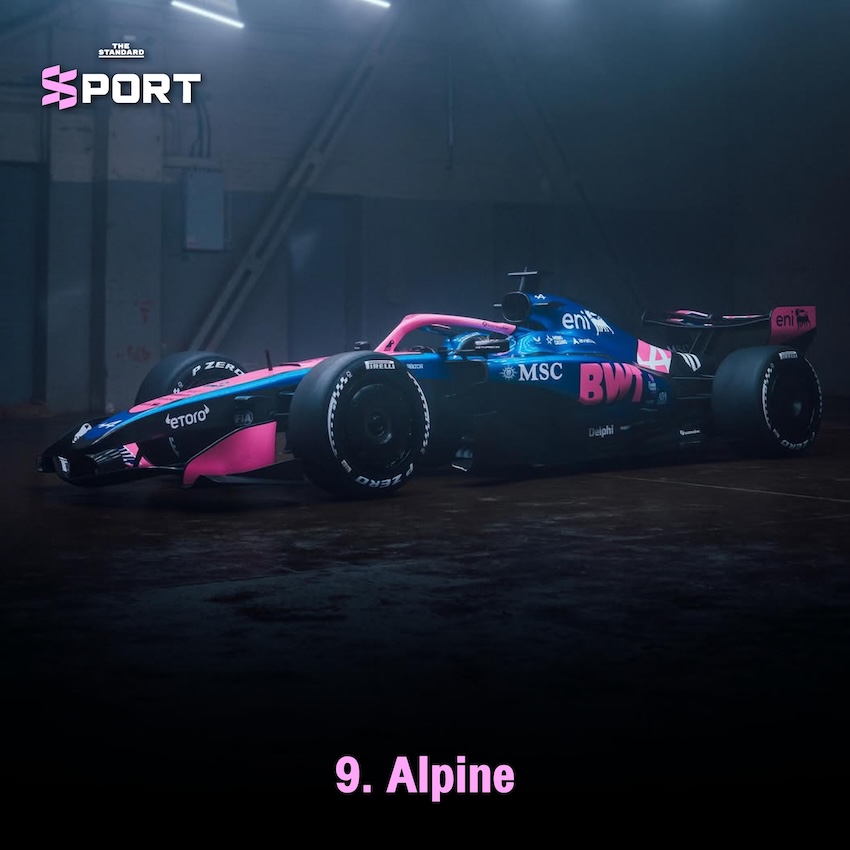 รถแข่ง F1 ฤดูกาล 2026 พร้อมลวดลายและสีสันที่ได้รับการจัดอันดับ 3