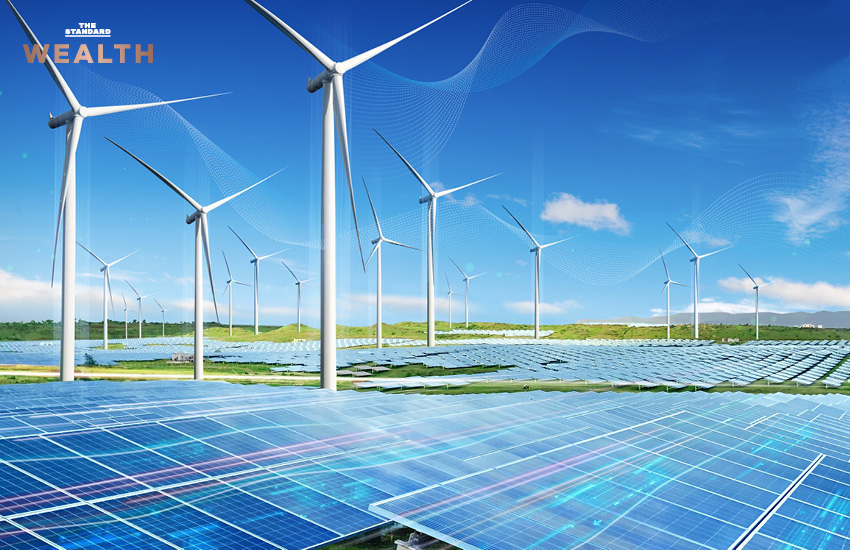 ภาพกราฟิกแสดงแนวคิดพลังงานหมุนเวียนและโรงไฟฟ้านิวเคลียร์เพื่อเป้าหมาย Net Zero 1