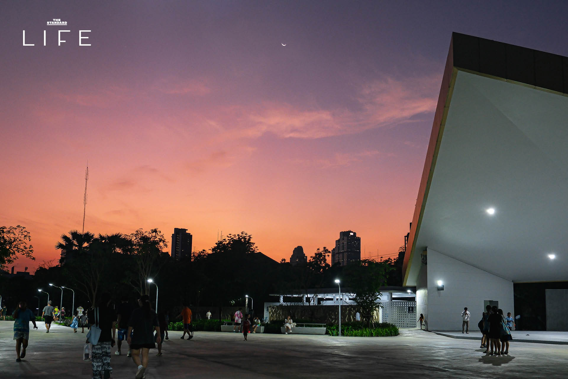 ภาพมุมกว้างของสวนเฉลิมพระเกียรติฯ 80 พรรษา (สาทร) โฉมใหม่ ที่เต็มไปด้วยพื้นที่สีเขียว สนามหญ้ากว้าง และพืชพรรณร่มรื่น 8