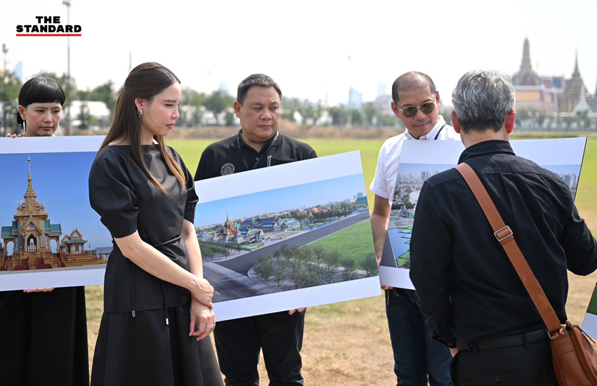 รัฐมนตรีว่าการกระทรวงวัฒนธรรม ซาบีดา ไทยเศรษฐ์ พร้อมคณะ ตรวจความพร้อมพื้นที่ก่อสร้างพระเมรุมาศ ณ ท้องสนามหลวง 1