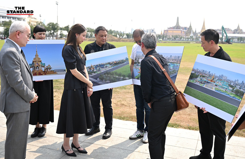 รัฐมนตรีว่าการกระทรวงวัฒนธรรม ซาบีดา ไทยเศรษฐ์ พร้อมคณะ ตรวจความพร้อมพื้นที่ก่อสร้างพระเมรุมาศ ณ ท้องสนามหลวง 2