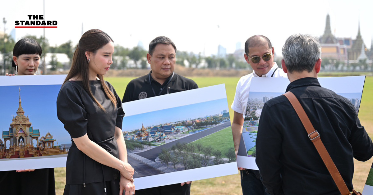 รัฐมนตรีว่าการกระทรวงวัฒนธรรม ซาบีดา ไทยเศรษฐ์ พร้อมคณะ ตรวจความพร้อมพื้นที่ก่อสร้างพระเมรุมาศ ณ ท้องสนามหลวง