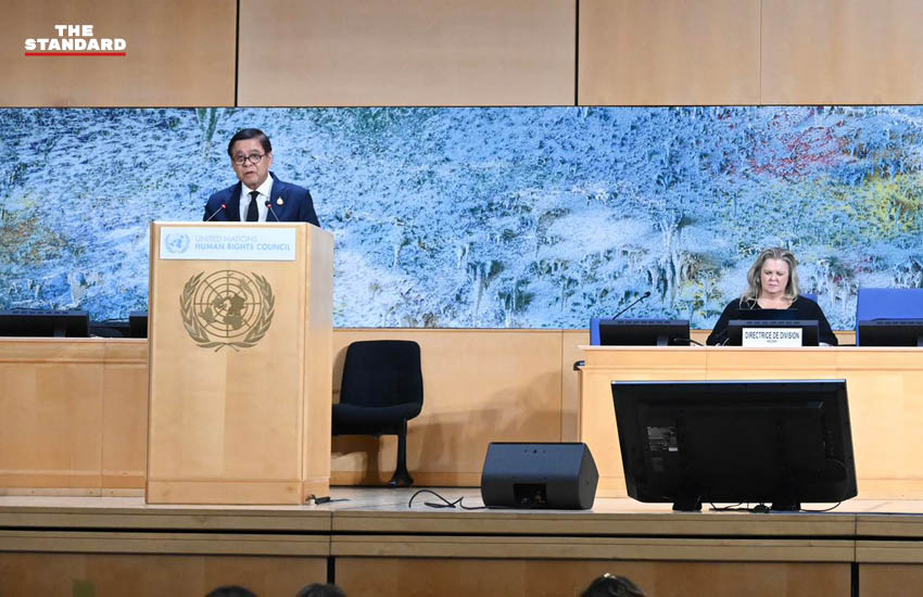 สีหศักดิ์ พวงเกตุแก้ว รัฐมนตรีต่างประเทศ กล่าวถ้อยแถลงบนเวที UNHRC 6