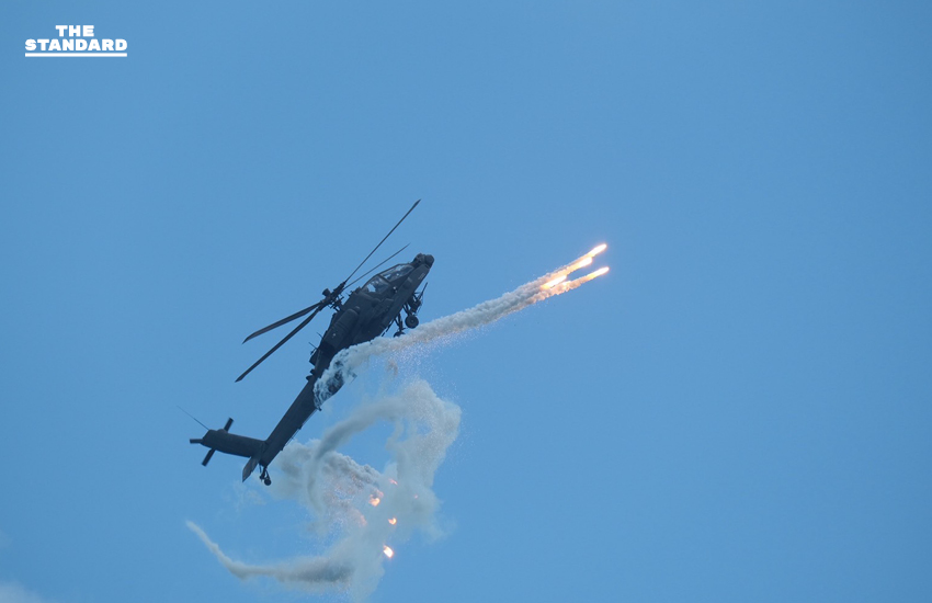 ภาพบรรยากาศเครื่องบินรบหลากหลายชาติแสดงการบินในงาน Singapore Airshow 2026 วันแรก 1