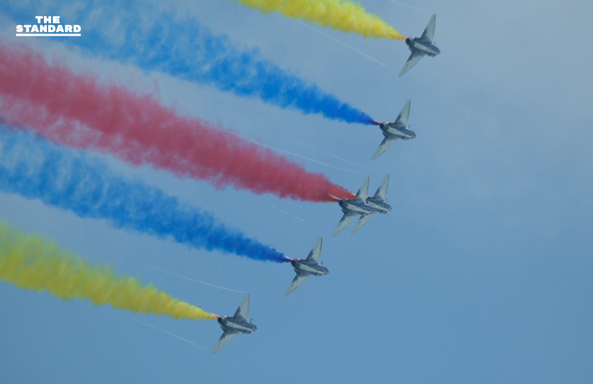 ภาพบรรยากาศเครื่องบินรบหลากหลายชาติแสดงการบินในงาน Singapore Airshow 2026 วันแรก 5