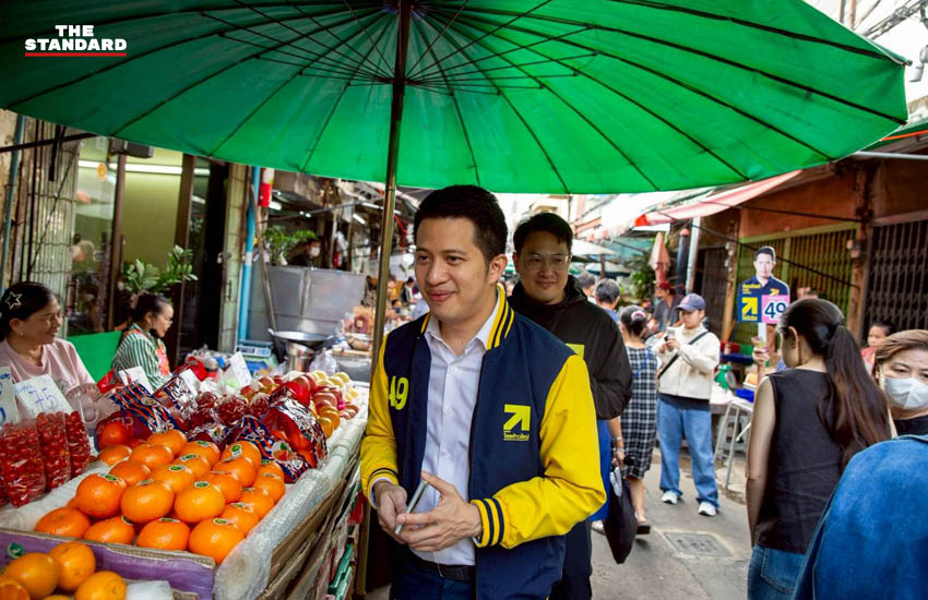 สุชัชวีร์ สุวรรณสวัสดิ์ หัวหน้าพรรคไทยก้าวใหม่ ลงพื้นที่ตลาดห้วยขวางและดินแดง พบปะประชาชนและพ่อค้าแม่ค้า 3