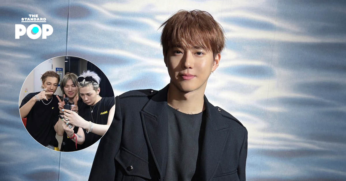 ภาพ: SUHO ลีดเดอร์วง EXO ในชุดสีดำ