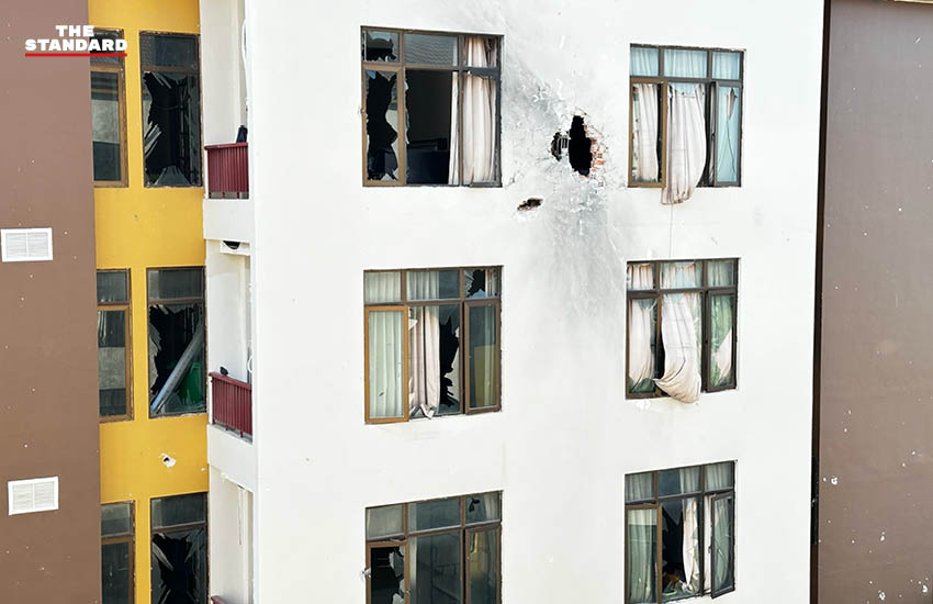 ทหารและตำรวจไทยนำคณะสื่อมวลชนไทยและต่างชาติเข้าตรวจสอบอาณาจักรสแกมเมอร์ข้ามชาติบริเวณชายแดนจังหวัดสุรินทร์ 5