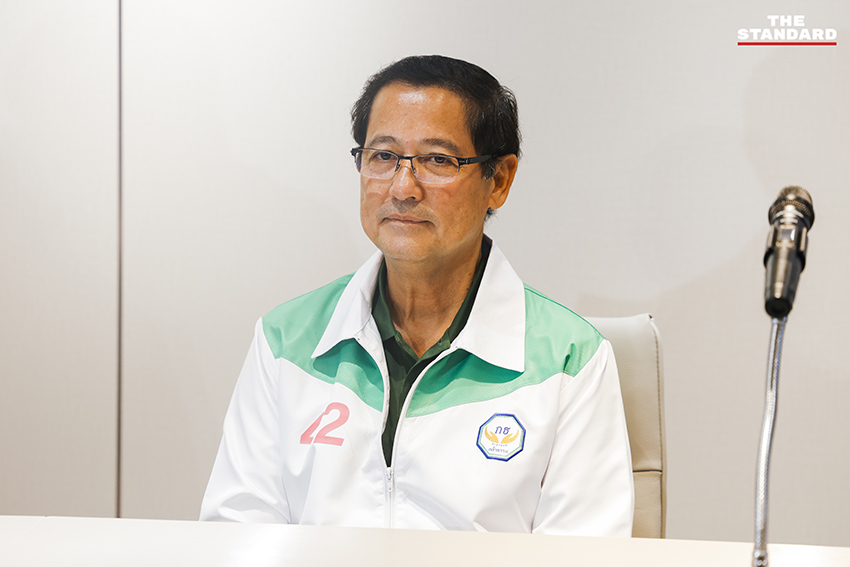 ร้อยเอก ธรรมนัส พรหมเผ่า หัวหน้าพรรคกล้าธรรม ให้สัมภาษณ์สื่อมวลชนถึงผลการเลือกตั้งและสถานการณ์การเมือง 5