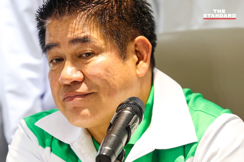 ร.อ. ธรรมนัส พรหมเผ่า ประธานที่ปรึกษาพรรคกล้าธรรม แถลงข่าวถึงการตัดสินใจร่วมรัฐบาลและปมข่าวขัดแย้งพรรคภูมิใจไทย 1