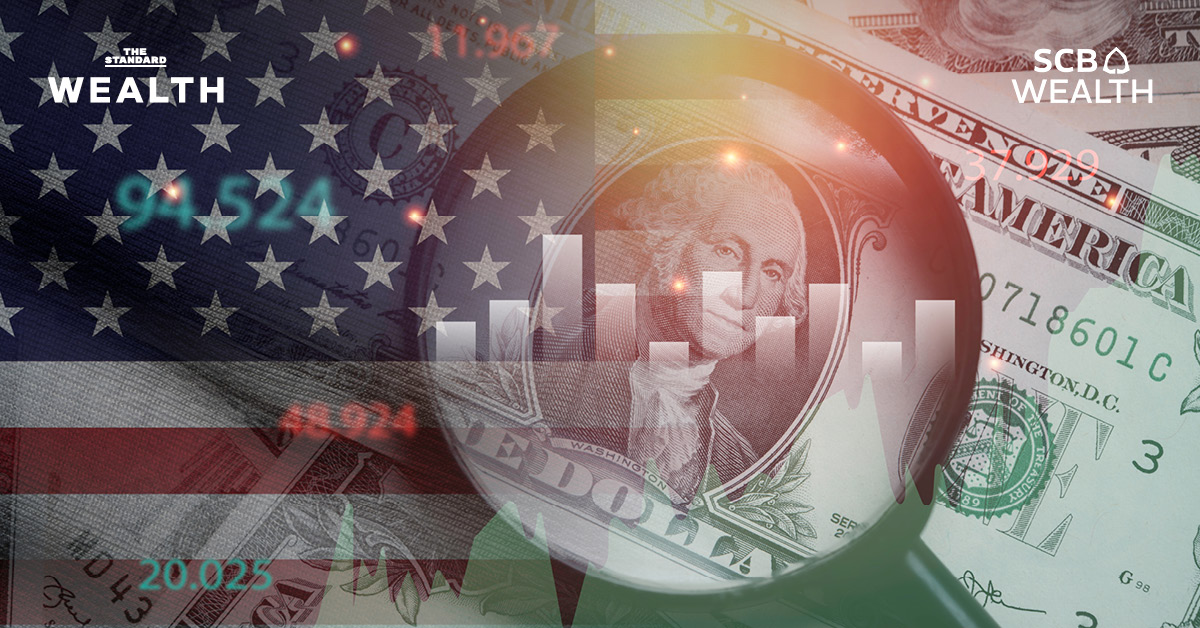 ภาพกราฟและตัวเลขทางการเงิน สะท้อนถึงผลประกอบการบริษัทจดทะเบียนสหรัฐฯ และความผันผวนในตลาดหุ้น