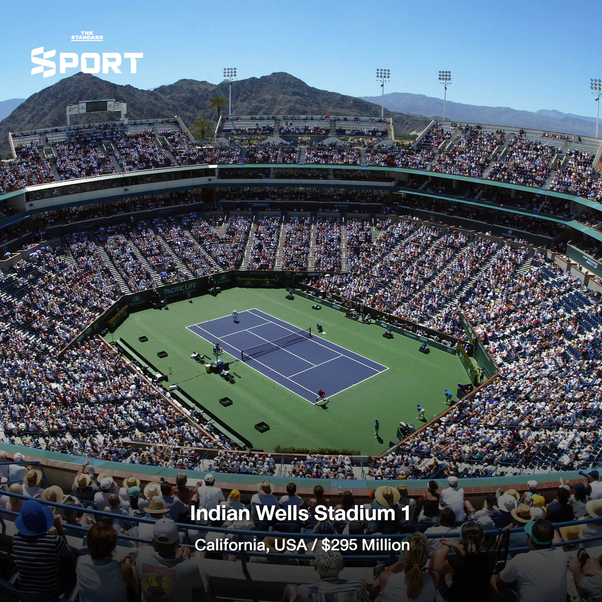 ภาพมุมสูงของสนามเทนนิส Arthur Ashe Stadium หนึ่งในสนามเทนนิสที่มูลค่าสูงสุดในโลก 5