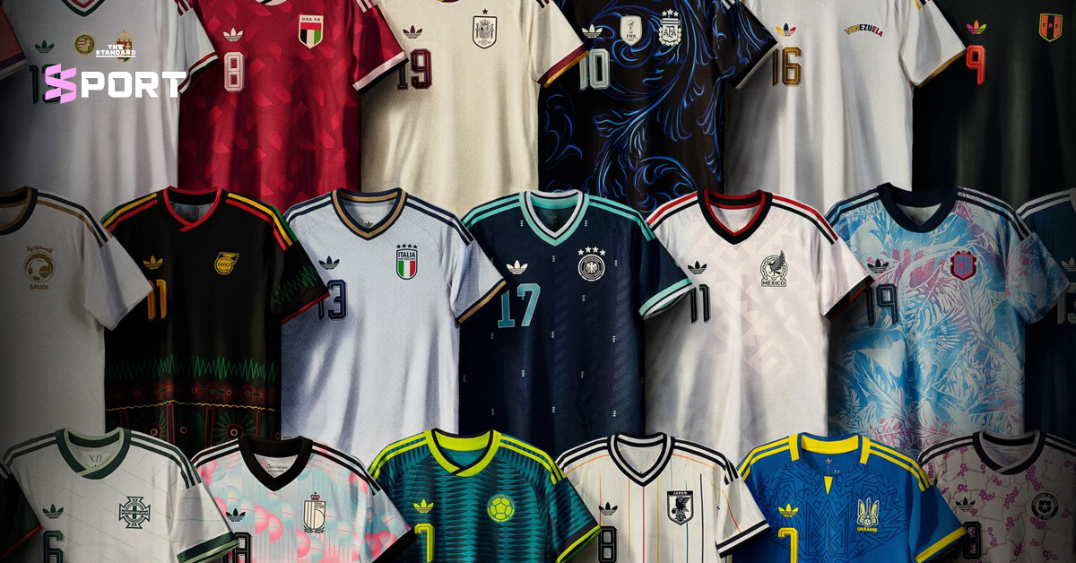 ชุดเยือน adidas สำหรับ ฟุตบอลโลก 2026 ในดีไซน์ย้อนยุค 90s พร้อมโลโก้ Trefoil อันเป็นเอกลักษณ์