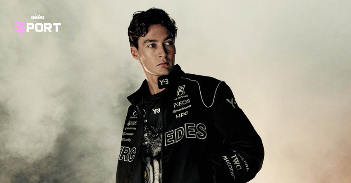 ภาพโปรโมตคอลเล็กชัน adidas Y-3 x Mercedes F1 Team ลาย ‘Wolf’ สะท้อนบรรยากาศการแข่งขันยามค่ำคืนในสนามแข่ง