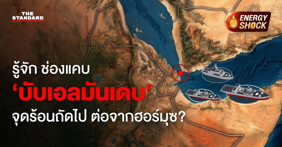 แผนที่แสดงที่ตั้ง ช่องแคบบับเอลมันเดบ และเส้นทางเดินเรือสำคัญในทะเลแดง หลังกลุ่มฮูตีโจมตี