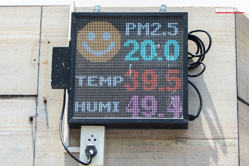 ภาพแสดงสภาพอากาศร้อนและมีฟ้าหลัวปกคลุมกรุงเทพมหานคร พร้อมอุณหภูมิสูง 37 องศาเซลเซียส 2