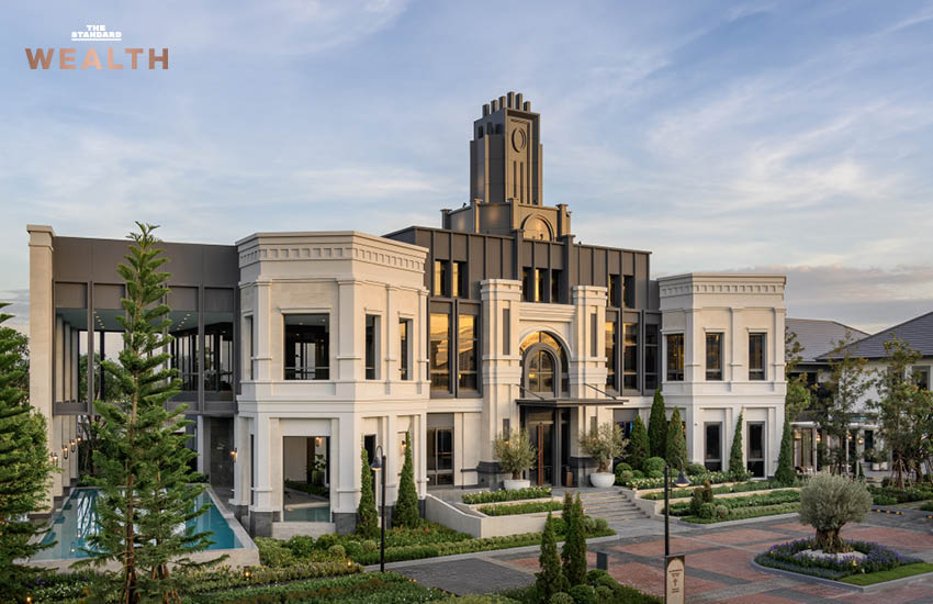 ภาพบ้านหรูหลังใหญ่ แสดงถึงตลาดอสังหาริมทรัพย์ระดับบนในกรุงเทพฯ ที่มีมูลค่าการโอนสูงและกำลังซื้อแข็งแกร่ง 5
