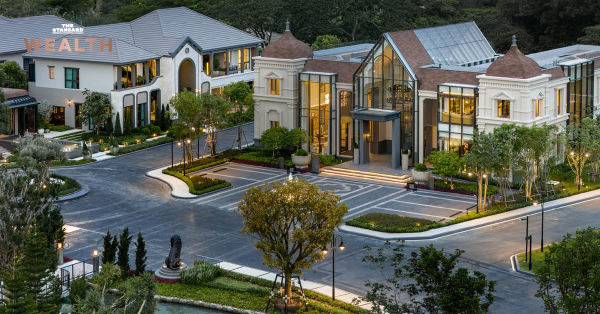 ภาพบ้านหรูหลังใหญ่ แสดงถึงตลาดอสังหาริมทรัพย์ระดับบนในกรุงเทพฯ ที่มีมูลค่าการโอนสูงและกำลังซื้อแข็งแกร่ง