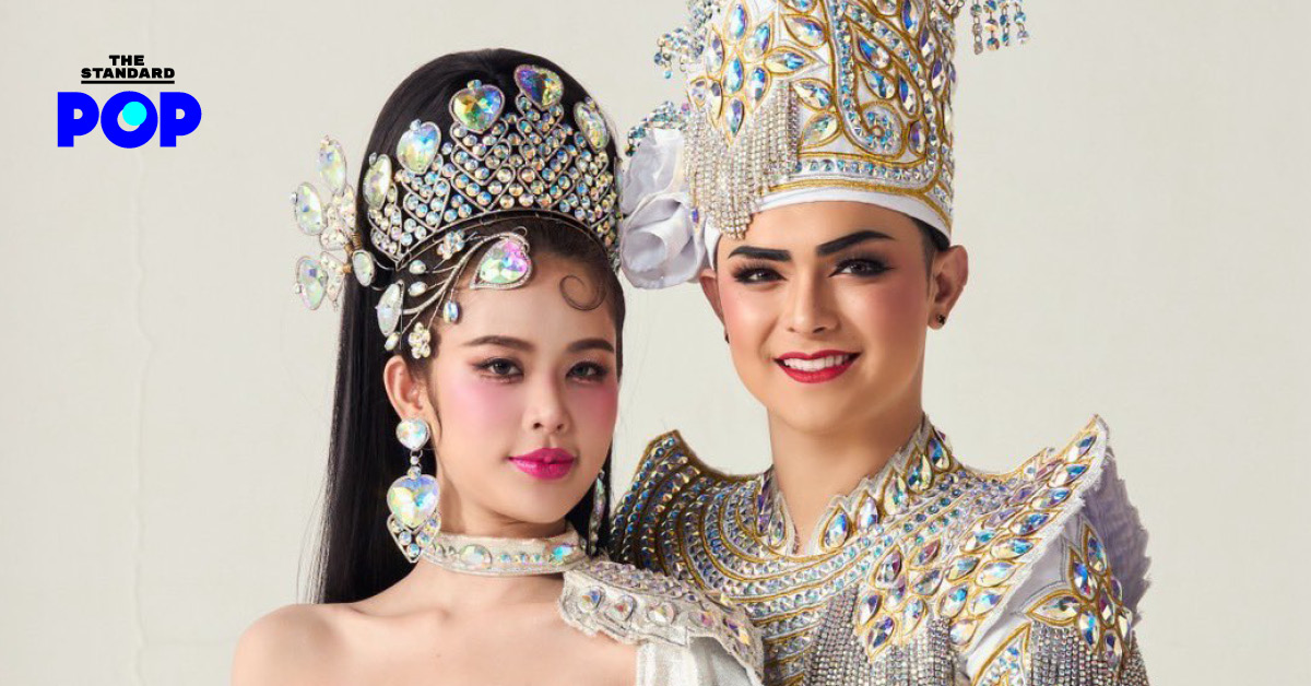 ภาพ แบงค์ ศรราม และ โมบาย พิมรภัส ในเครื่องแต่งกายจากซีรีส์ เพชรประกาย