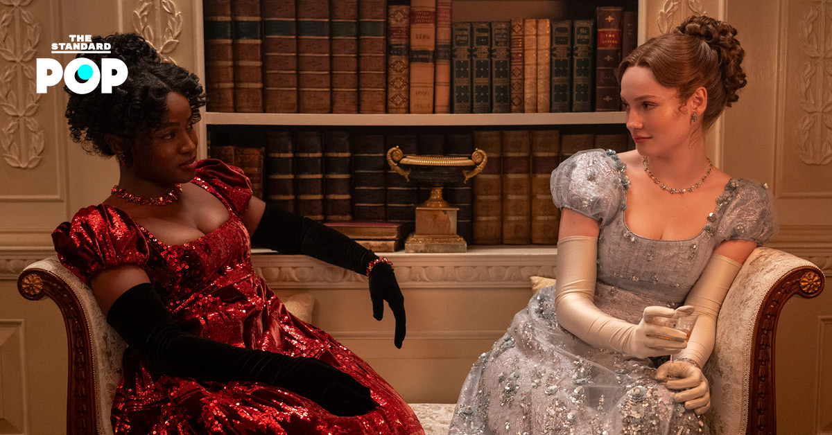 ภาพโปรโมทซีรีส์ Bridgerton ซีซัน 5 แสดง Lady Francesca และ Michaela Stirling