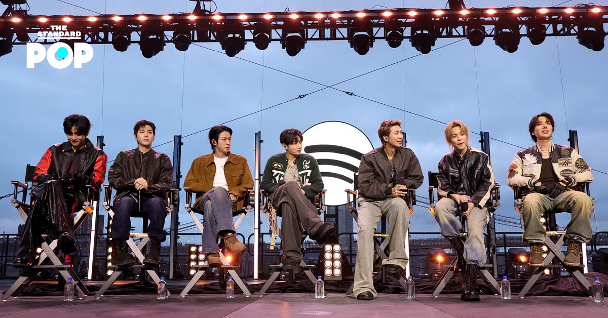 ภาพโลโก้ Spotify พร้อมสถิติผู้ฟังหน้าใหม่ของ BTS หลังปล่อยอัลบั้ม ARIRANG