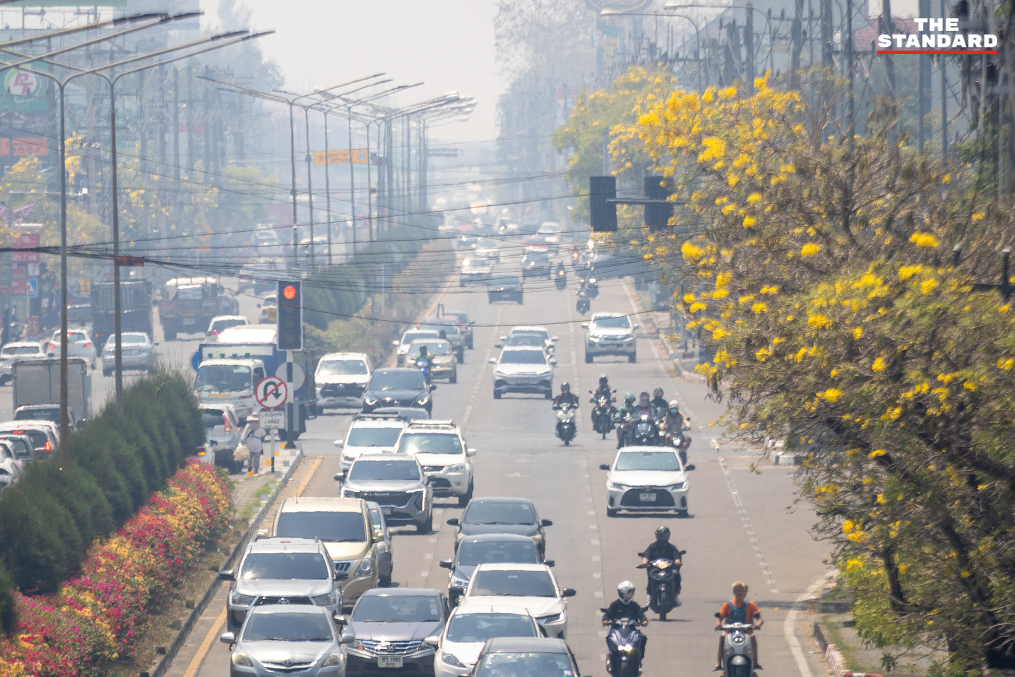 ภาพสถานการณ์ฝุ่น PM2.5 ปกคลุมเมืองเชียงใหม่ที่วิกฤตหนัก 5