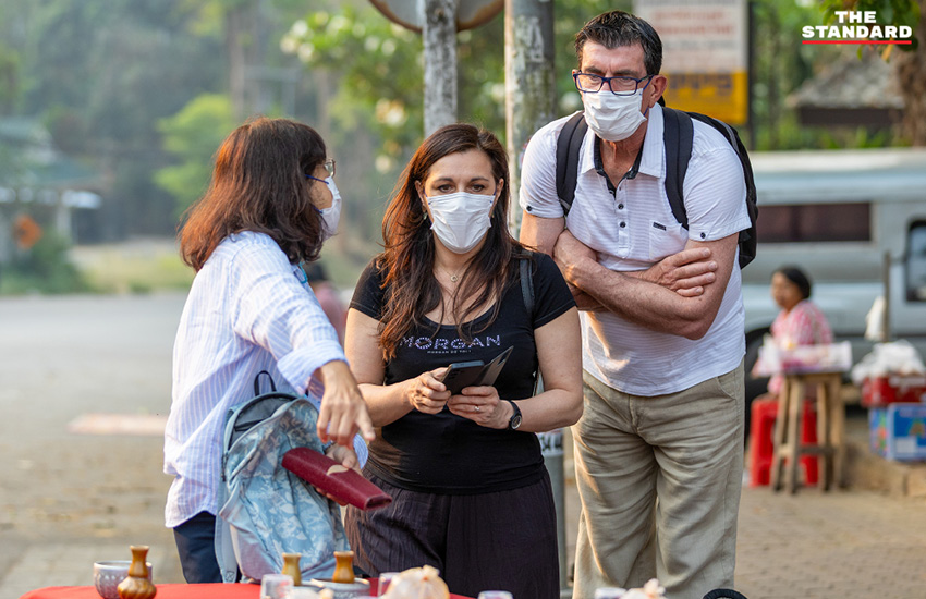 เชียงใหม่ ที่ถูกปกคลุมด้วยหมอกควันหนาทึบจากวิกฤตฝุ่น PM2.5 ทำให้ทัศนวิสัยขุ่นมัว 1