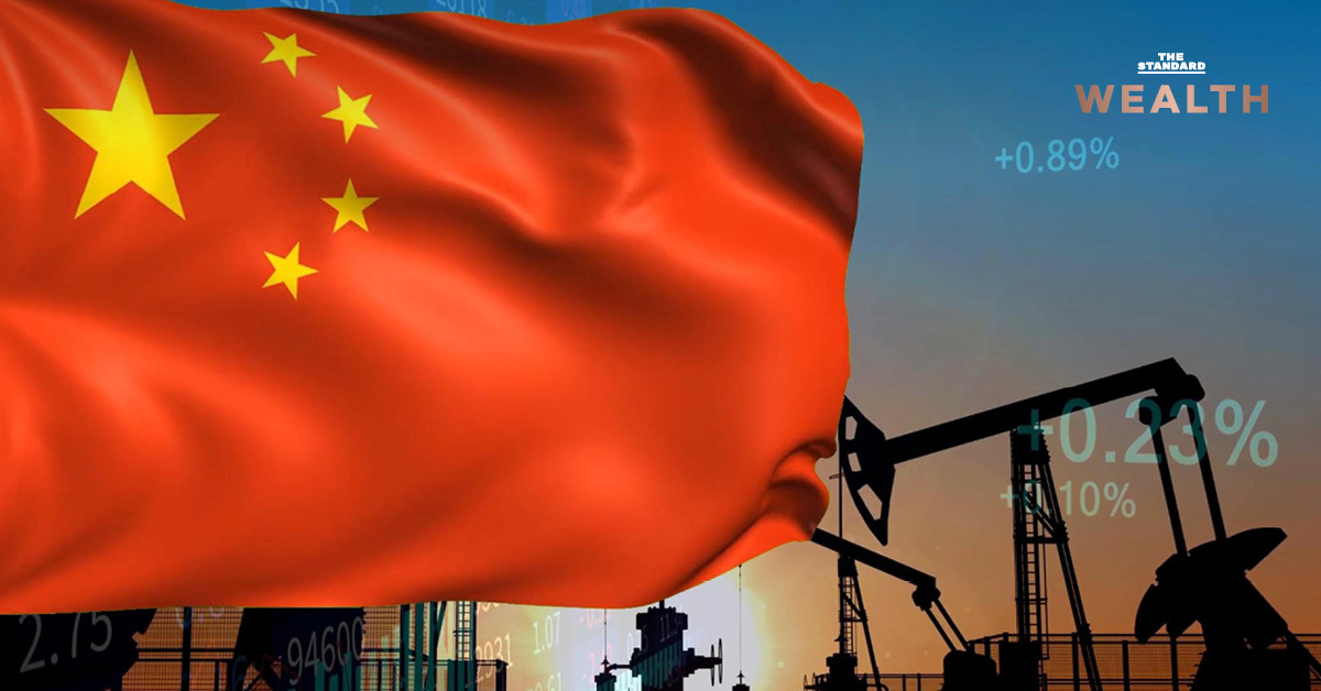 ภาพถังน้ำมันดิบจำนวนมาก สื่อถึงการที่จีนเร่งสะสมน้ำมันสำรองเพื่อรับมือวิกฤตพลังงาน