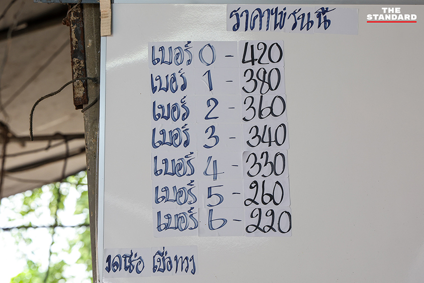 ภาพการสำรวจแผงขายสินค้าในตลาดย่านวงเวียนใหญ่ แสดงถึงราคาสินค้าที่ปรับสูงขึ้นหลังสิ้นสุดมาตรการตรึงราคาน้ำมัน 5