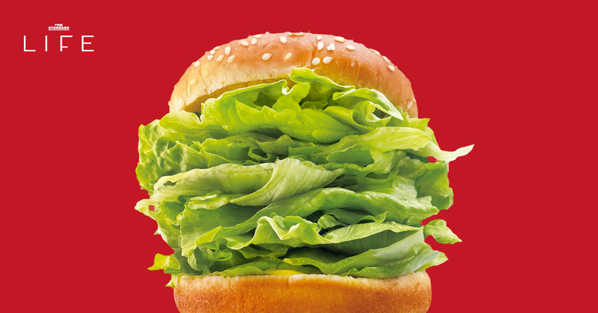 Hobo Lettuce Burger จาก Dom Dom Hamburger เบอร์เกอร์ผักกาดแก้วเน้นๆ เมนูเฮลตี้เอาใจคนรักผัก