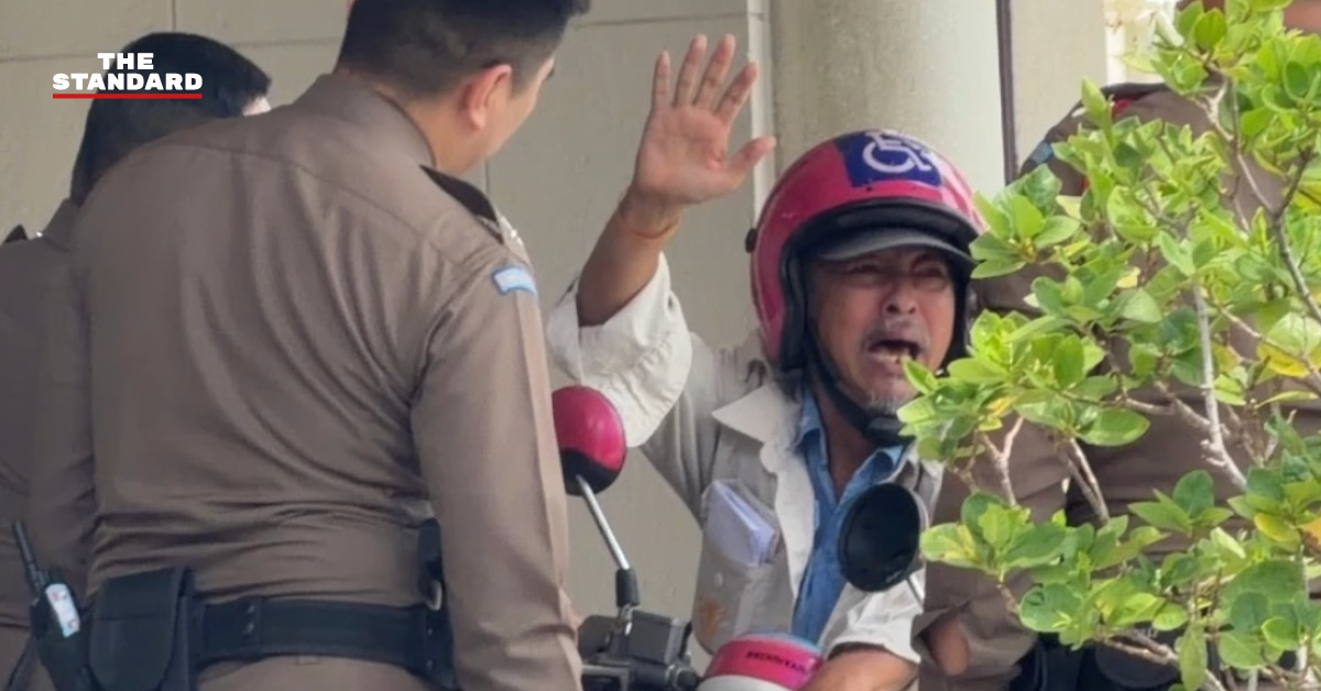 ชายสูงวัยขี่จักรยานยนต์ ฝ่าด่านรักษาความปลอดภัยถึงหน้าตึกไทยคู่ฟ้า ทำเนียบรัฐบาล