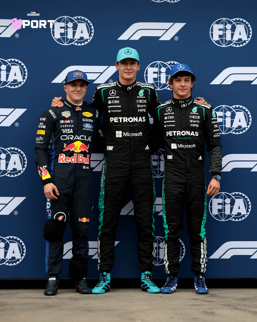 จอร์จ รัสเซลล์ นักแข่ง F1 จากทีม Mercedes ขณะคว้าโพลโพซิชันในการแข่งขัน Australian Grand Prix ปี 2026 2